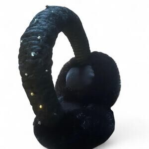 Black faux fur earmuffs